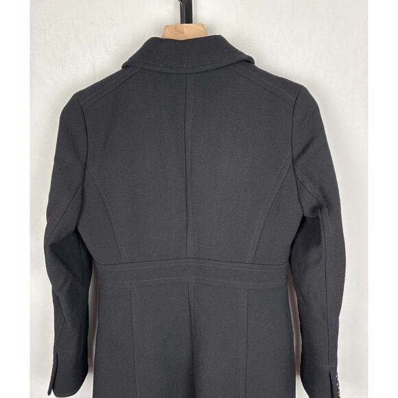 J Crew Classic Lady Day Coat Italian Double Cloth Wool Thinsulate Womens 0 Black - Picture 6 of 12